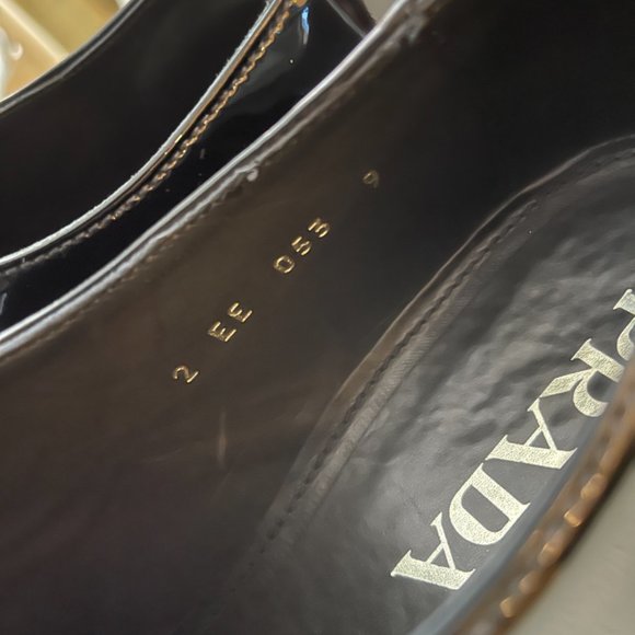 Prada Patent Leather Tuxedo Shoes